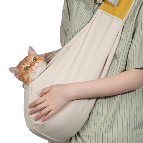 PawsHolic Tragetasche für kleine Hunde und Katzen, kleine Haustiere mit Tasche für Reisen und Outdoor, freihändig, verstellbarer Gurt, sichere Tasten, um ein Entkommen zu verhindern, Tragetuch für PawsHolic Tragetasche für kleine Hunde und Katzen, kleine Haustiere mit Tasche für Reisen und Outdoor, freihändig, verstellbarer Gurt, sichere Tasten, um ein Entkommen zu verhindern, Tragetuch für von PawsHolic
