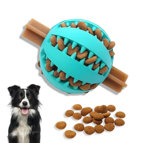 PawsOnly Futterball für Hunde | Hundespielzeug Intelligenz Ball | Hundeball für Kleine Mittelgroße Große Hunde | Welpenspielzeug | Zahnpflege Hunde Spielsachen (Klein 6 cm, Blau) von PawsOnly
