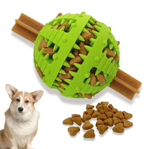 PawsOnly Hundeball für Kleine Große Hunde | Futterball für Hunde | Welpenspielzeug | Naturkautschuk | Zahnpflege Hunde Spielsachen | Hundespielzeug Intelligenz Ball (Klein 6 cm, Grün) von PawsOnly