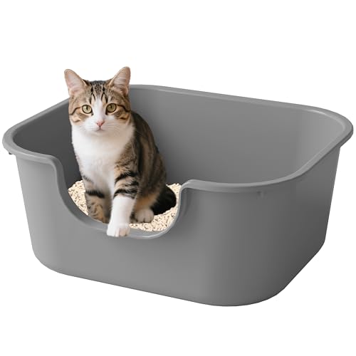 Pawsayes Katzentoilette mit hoher Seite und niedrigem Schwelleneingang, auslaufsicher, Katzentoilette, Katzentoilette, Katzentoilette, Spritzschutz Pawsayes Katzentoilette mit hoher Seite und niedrigem Schwelleneingang, auslaufsicher, Katzentoilette, Katzentoilette, Katzentoilette, Spritzschutz von Pawsayes