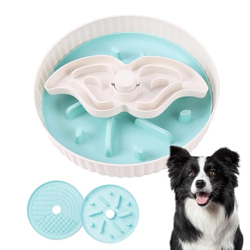 Slow Feeder Hundenäpfe, großer Puzzle Slow Feeder Hundenapf mit Zwei Fütterungsmatten, Rutschfester Spaß Slow Eating Trocken- und Nassfutter Hundenapf Slow Feeder Hundenäpfe, großer Puzzle Slow Feeder Hundenapf mit Zwei Fütterungsmatten, Rutschfester Spaß Slow Eating Trocken- und Nassfutter Hundenapf von Pawsayes