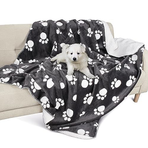 Pawsee Wasserdicht Hundedecke Katzendecke mit Pfotenabdruck, Waschbar Fleece Sherpa Hundehandtuch für Couch Bett Outdoor, wasserdichte Tagesdecke Bettschutz Sofa Überwurf Sofabezug, 150 x 130 cm Pawsee Wasserdicht Hundedecke Katzendecke mit Pfotenabdruck, Waschbar Fleece Sherpa Hundehandtuch für Couch Bett Outdoor, wasserdichte Tagesdecke Bettschutz Sofa Überwurf Sofabezug, 150 x 130 cm von Pawsee