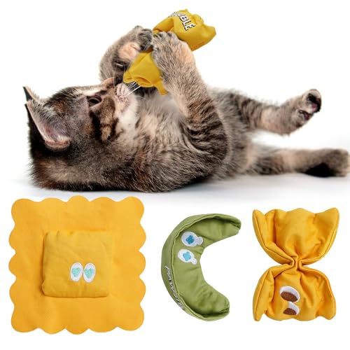 3 Pack Dumpling Catnip Toys for Indoor Catnip Toys Interactive Cat Toys Filled with 100% Organic Catnip, Plush Chew Toys for Kittens, Tething Soft Catnip Toys for Cats 3 Pack Dumpling Catnip Toys for Indoor Catnip Toys Interactive Cat Toys Filled with 100% Organic Catnip, Plush Chew Toys for Kittens, Tething Soft Catnip Toys for Cats von Pawsible