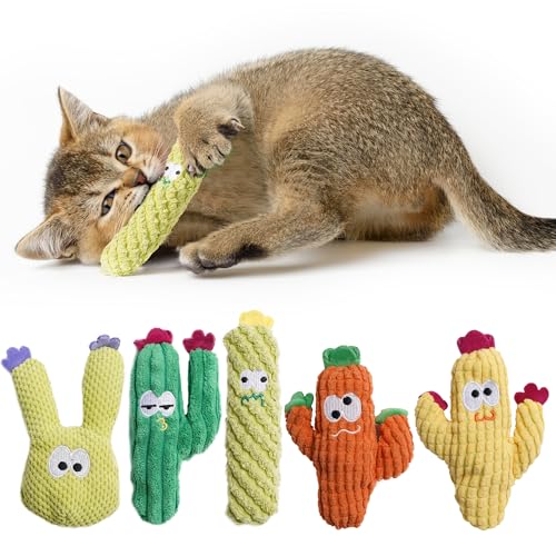 Kaktus-Katzenminze-Spielzeug, 100 % reine Bio-Katzenminze, gefülltes Katzenspielzeug für Indoor-Katzen, interaktives Plüsch-Kauspielzeug ohne Baumwolle, Zahnen, weiches Haustierspielzeug für Kätzchen Kaktus-Katzenminze-Spielzeug, 100 % reine Bio-Katzenminze, gefülltes Katzenspielzeug für Indoor-Katzen, interaktives Plüsch-Kauspielzeug ohne Baumwolle, Zahnen, weiches Haustierspielzeug für Kätzchen von Pawsible