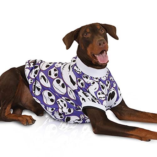 Pawsindia T-Shirt für Hunde, Totenköpfe, weiches und atmungsaktives Material, Violett, Größe XS von Pawsindia