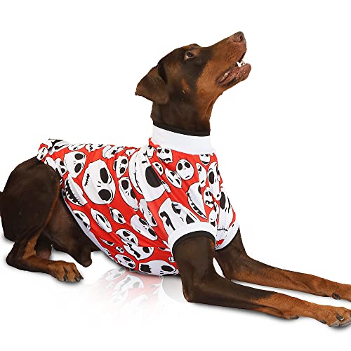 Pawsindia T-Shirt für Hunde, bedruckt, weiches und atmungsaktives Material, Rot, Größe M von Pawsindia
