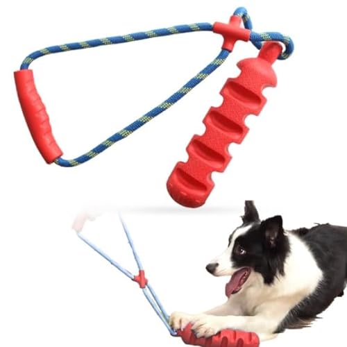Pawsindia Ultimate Chew Stick, Hundespielzeug für aggressive Kauer, Zahnreinigung Kauspielzeug für kleine mittelgroße große Hunde, interaktives Spielzeug (Rot) von Pawsindia