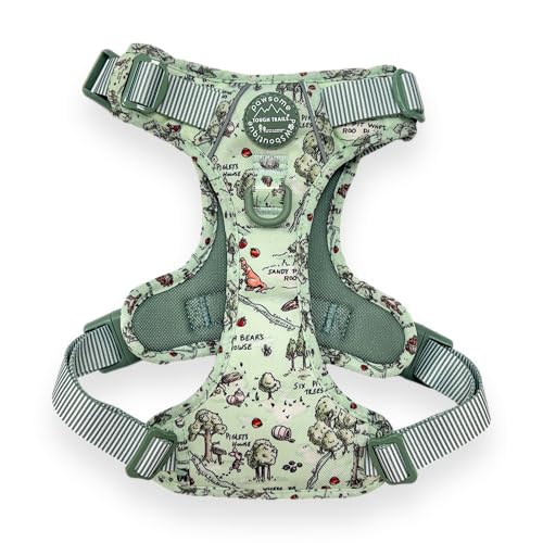 Pawesome Paws Boutique 100 Aker Woods Hundegeschirr, mittelgroß, robust, verstellbares Disney-Design, kein Ziehen, mit reflektierendem Rand und Stabiler Schnalle von Pawsome Paws Boutique