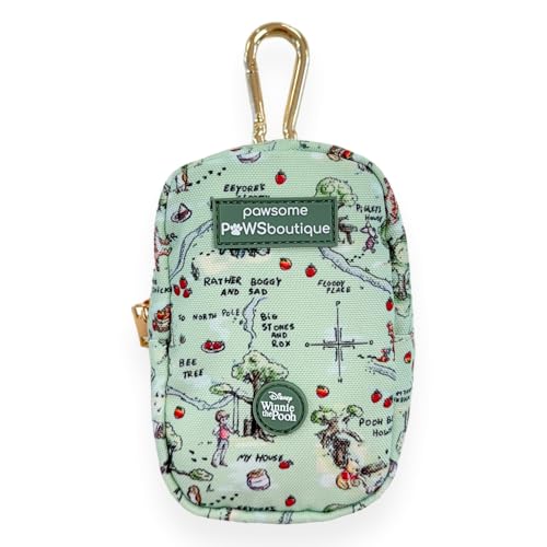 Pawsome Paws Boutique 100 Aker Woods Treat + Go Bag, Disney Design Clip-On Pouch für tragbare Trainings-Leckereien auf Spaziergängen von Pawsome Paws Boutique