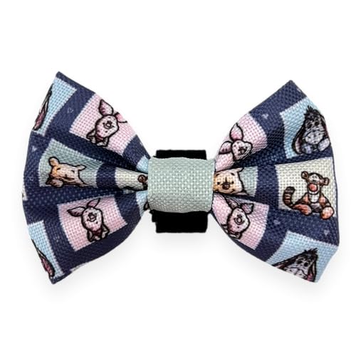 Pawesome Paws Boutique Winnie + Friends Disney Fliege für Hunde, Oxford-Stoff mit einfachem Verschluss für stilvolle Hunde von Pawsome Paws Boutique