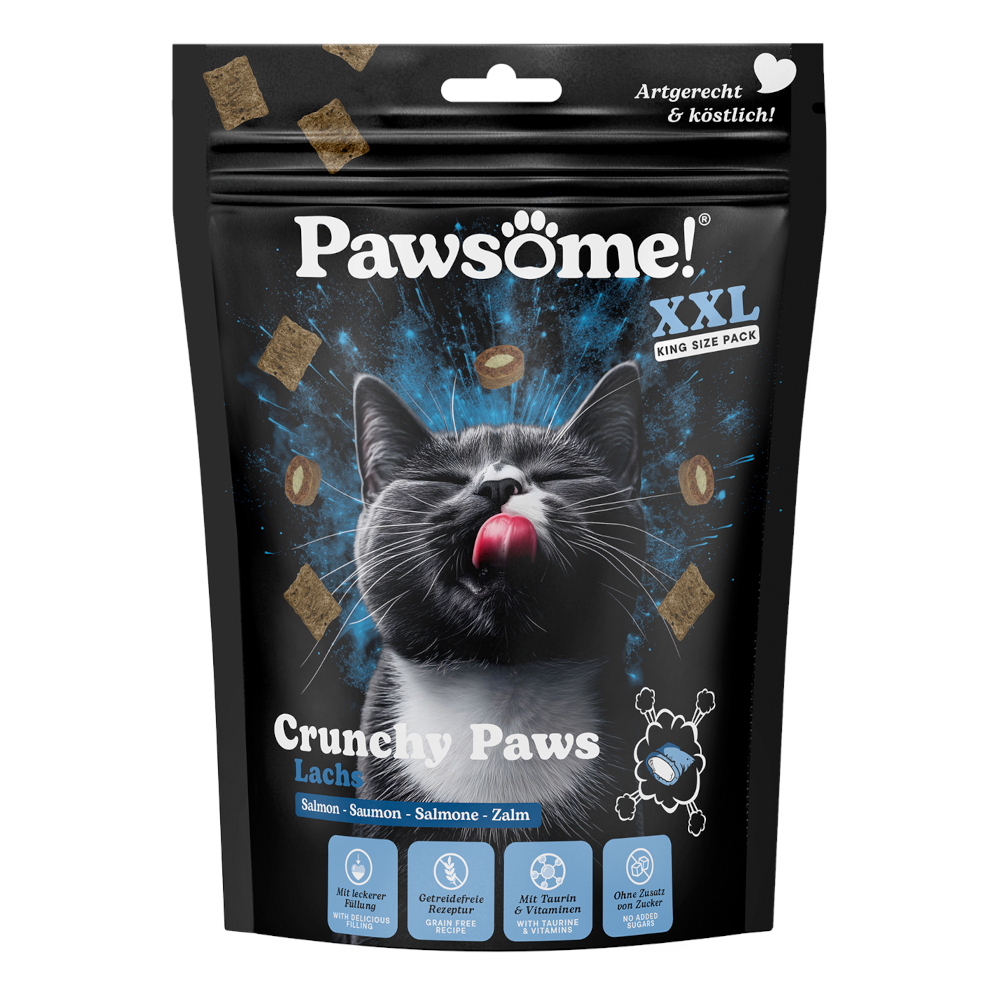 Pawsome Crunchy Paws - Sparpaket: Lachs (3 x 150 g) von Pawsome