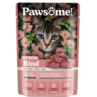 Pawsome Nassfutter Kitten, Rind 28x85 g von Pawsome