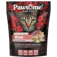Pawsome PAW Fresh & Dry Trockenfutter Katze, Adult, Sterilised Rind 750 g von Pawsome