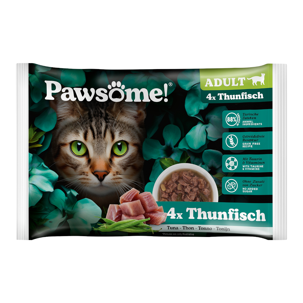 Sparpaket Pawsome Adult Cat 8 x 85 g - Thunfisch Sparpaket Pawsome Adult Cat 8 x 85 g - Thunfisch von Pawsome
