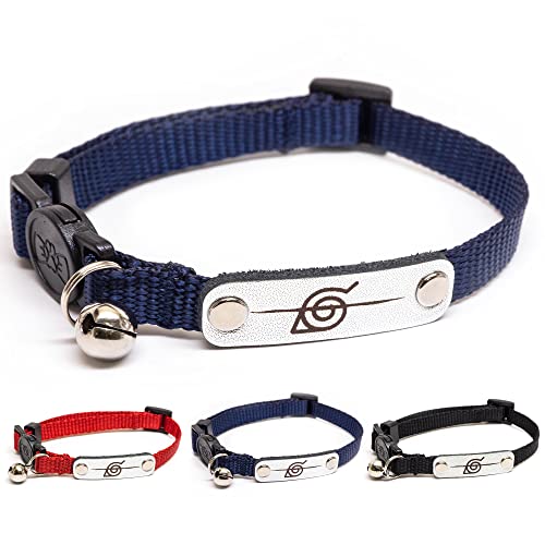 Naruto Katzenhalsbänder für Mädchen, Katzen, Jungen und kleine Kätzchen, Halsband mit Glöckchen, offizielles Lizenzprodukt, Naruto Shippuden, verstecktes Blattdorf, Stirnband, Breakaway Naruto Katzenhalsbänder für Mädchen, Katzen, Jungen und kleine Kätzchen, Halsband mit Glöckchen, offizielles Lizenzprodukt, Naruto Shippuden, verstecktes Blattdorf, Stirnband, Breakaway von Pawsonify