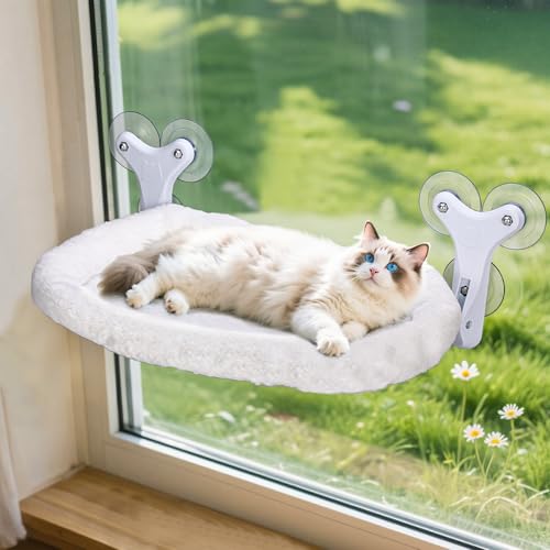 Katzen-Fensterstange (mittel), schnurlose Katzenhängematte, Fenstersitz von Pawsperfect