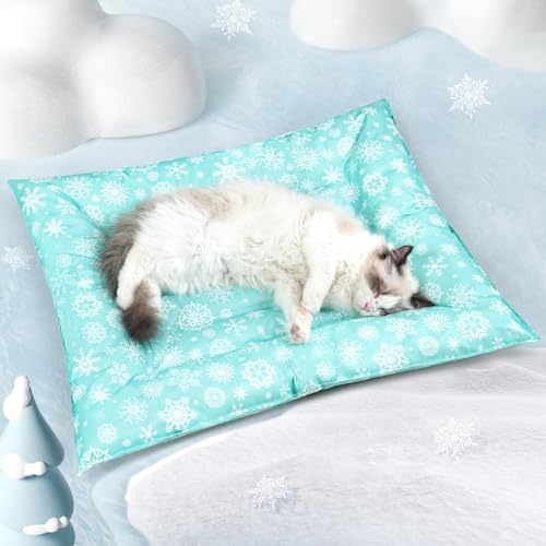 Pawtasy Kühlmatte Hund Kühldecke Hunde Katzen mit Ungiftiges Gel Hundekühlmatte Selbstkühlend Kratzfest Kühlkissen Kühlende Hundematte für Klein Haustiere S 56 x 66 cm von Pawtasy