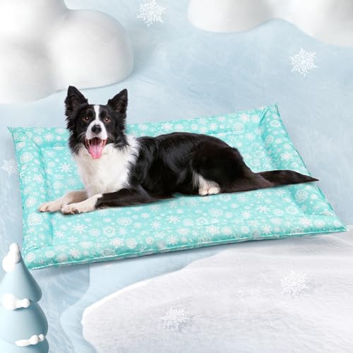 Pawtasy Kühlmatte Hund Kühldecke Hunde Katzen mit Ungiftiges Gel Hundekühlmatte Selbstkühlend Kratzfest Kühlkissen Kühlende Hundematte für Klein Haustiere XL 74 x 114 cm von Pawtasy