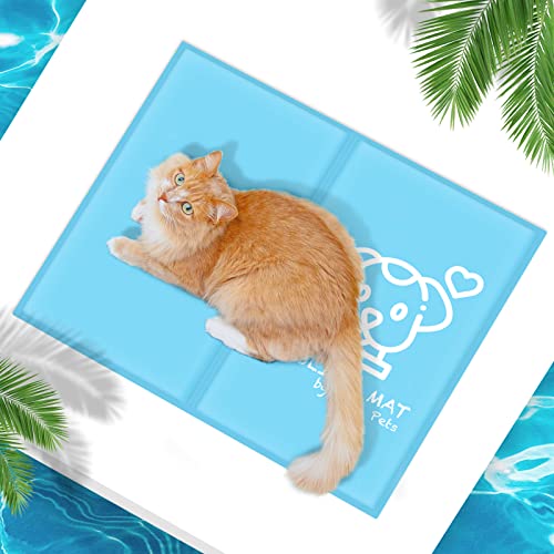 Pawtasy Kühlmatte Katzen Hunde Kühldecke für Katzen Kühlkissen mit Ungiftiges Gel für Klein Haustiere Hundekühlmatte Selbstkühlend Hund Kühl Kühlende Hundematte - S 50 x 40 cm von Pawtasy