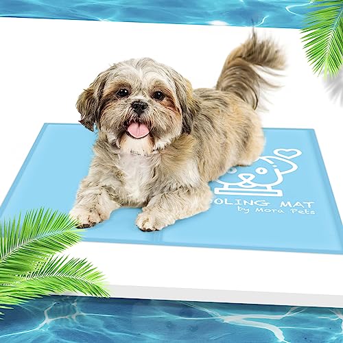 Pawtasy Kühlmatte Hunde Katzen Kühldecke für Hunde Kühlkissen mit Ungiftiges Gel für Klein Haustiere Hundekühlmatte Selbstkühlend Katze Kühl Kühlende Hundematte - M 65 x 50 cm von Pawtasy
