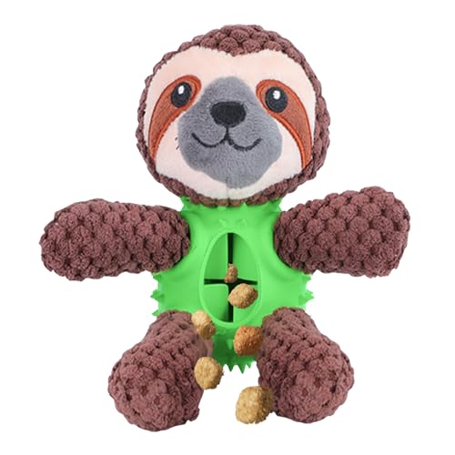 Pawtrace Hundespielzeug quietschendes interaktives Plüsch Spielzeug für Hunde (M, Faultier) von Pawtrace