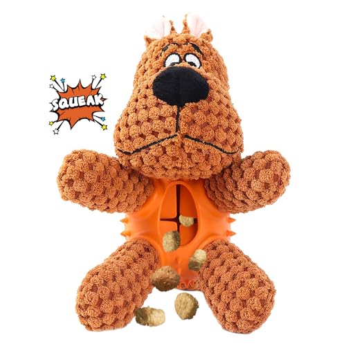 Pawtrace Hundespielzeug quietschendes interaktives Plüsch Spielzeug für Hunde (M, Hund) von Pawtrace