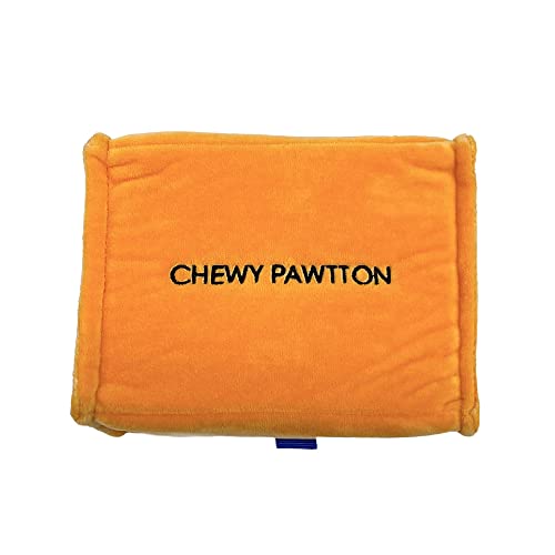 Pawty Dog Toys - Chewy Pawtton - High End Designer Hundespielzeug Luxus Mode Hundespielzeug - Lustiges süßes einzigartiges Plüschtier mit Quietscher für kleine mittelgroße Hunde - Hundegeschenke zum von Pawty Dog Toys