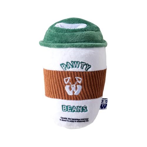 PAWTY Kaffee Hundespielzeug - Interaktives Plüsch Schnüffelanreicherung Spielzeug - Niedliches Einzigartiges Design Geschenk - Kleine Mittlere Welpen - Langlebig Spaß Kaufest Beißspielzeug PAWTY Kaffee Hundespielzeug - Interaktives Plüsch Schnüffelanreicherung Spielzeug - Niedliches Einzigartiges Design Geschenk - Kleine Mittlere Welpen - Langlebig Spaß Kaufest Beißspielzeug von Pawty Dog Toys