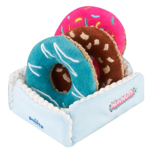 Pawty Dog Toys - Donut-Box Interaktives Spielzeug - Interaktives Plüsch-Parodie in Lebensmittelform - Apportieren Sie süßes Kauspielzeug - niedliche Hundegeschenke für Lieblingshund Geburtstag von Pawty Dog Toys