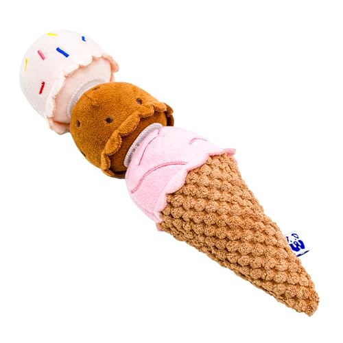 Pawty Dog Toys - Eistüten-Spielzeug – Interaktives Plüsch-Parodie-Spielzeug in Lebensmittelform mit Quietscher – niedliches Kauspielzeug zum Apportieren – niedliche Hundegeschenke für Pawty Dog Toys - Eistüten-Spielzeug – Interaktives Plüsch-Parodie-Spielzeug in Lebensmittelform mit Quietscher – niedliches Kauspielzeug zum Apportieren – niedliche Hundegeschenke für von Pawty Dog Toys