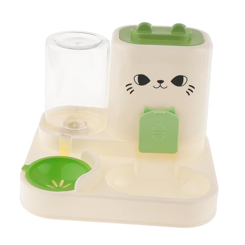 2-in-1 Automatischer Futternapf für Katzen, Wasserspender mit 1800 ml Futterkapazität, 800 ml Wasserbehälter für Katzen, kleine Hunde, Reisezubehör, Grün von PawwJoy
