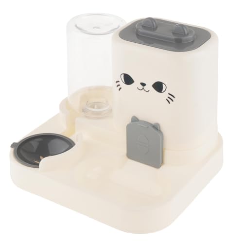 2-in-1 Automatischer Futterspender für Haustiere und Wasserspender, 1800 ml Trockenfutter und 800 ml Wasserkapazität, tragbarer Katzenfutternapf und Trinkbehälter für kleine Tiere, Hunde, Katzen, Grau 2-in-1 Automatischer Futterspender für Haustiere und Wasserspender, 1800 ml Trockenfutter und 800 ml Wasserkapazität, tragbarer Katzenfutternapf und Trinkbehälter für kleine Tiere, Hunde, Katzen, Grau von PawwJoy