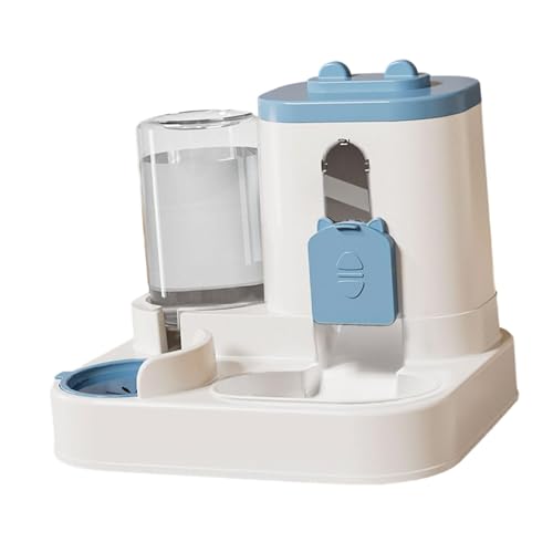 Automatischer Futterspender für Haustiere und Bewässerung, 2-in-1, Futter- und Wasserspender für Katzen und kleine Hunde, für Welpen, Kätzchen, Blau von PawwJoy
