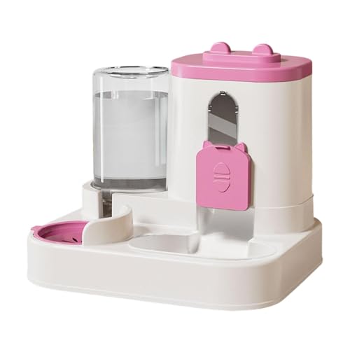 Automatischer Futterspender für Haustiere und Bewässerung, 2-in-1-Futterstation für Katzen und kleine mittelgroße Hunde, 25,5 x 23 x 21 cm von PawwJoy