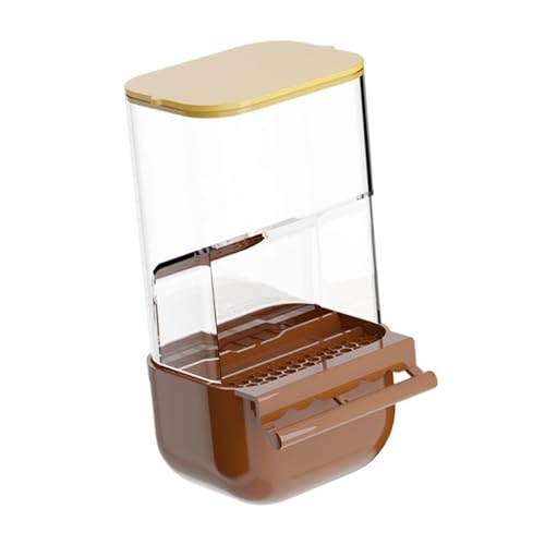 Automatischer Futterspender für Papageien mit Sitzstange, auslaufsicher, Vogelfutterkäfig, Zubehör für Kakadu, Wellensittich, Papageien, Lovebirds, Kaffee von PawwJoy