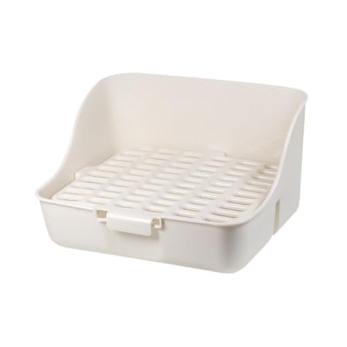 Bunny Toilettenbox, Haustierkäfig-Pfanne, Ecktöpfchen für Eichhörnchen, Igel, Hamster, Frettchen, Meerschweinchen, Weiß Bunny Toilettenbox, Haustierkäfig-Pfanne, Ecktöpfchen für Eichhörnchen, Igel, Hamster, Frettchen, Meerschweinchen, Weiß von PawwJoy