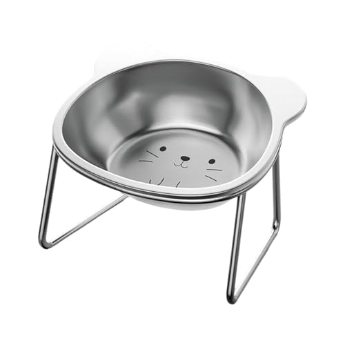 Erhöhter Katzennapf für Hunde, Wassernapf, geneigt, rutschfest, stabil, Snackbehälter mit Ständer für kleine, mittelgroße Hunde, Welpen, Indoor-Katzen von PawwJoy