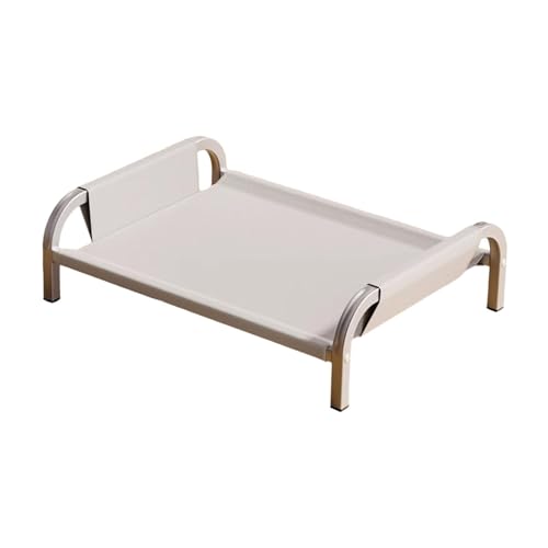 Erhöhtes Haustierbett, Haustier-Hängematte, tragbar, für alle Jahreszeiten, erhöhtes Katzen- und Hundebett mit Metallrahmen, für Indoor-Katzen, kleine Hunde, Grün, XL, Grau, L von PawwJoy