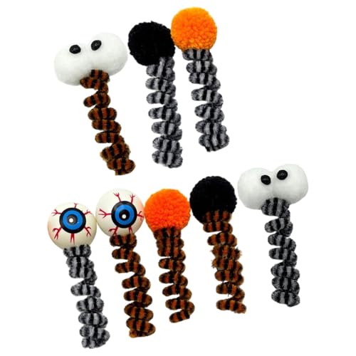 Halloween-Katzen-Federspielzeug, interaktives Haustierspielzeug, Teaser, Ersatzdekoration für Party, Hof, Schlafzimmer, 6 oder 8 Stück, 8 Stück von PawwJoy