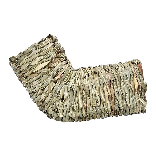 Hamster Gras Tunnel Stroh Versteck Spielzeug für Kleintiere Chinchilla Igel Rennmäuse Frettchen Häschen 33 x 9 cm von PawwJoy