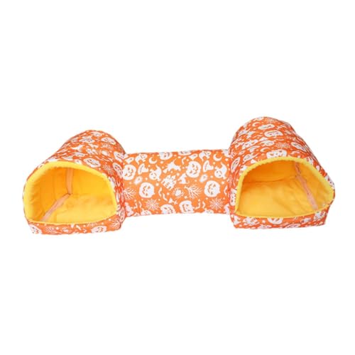 Hamster-Tunnel, Kaninchen, Spielzeug, tragbar, geräumig, warm, Höhle, Versteck für Rennmäuse, Ratten, Chinchilla, Mäuse, Hamster, Kleintiere, Kürbis von PawwJoy