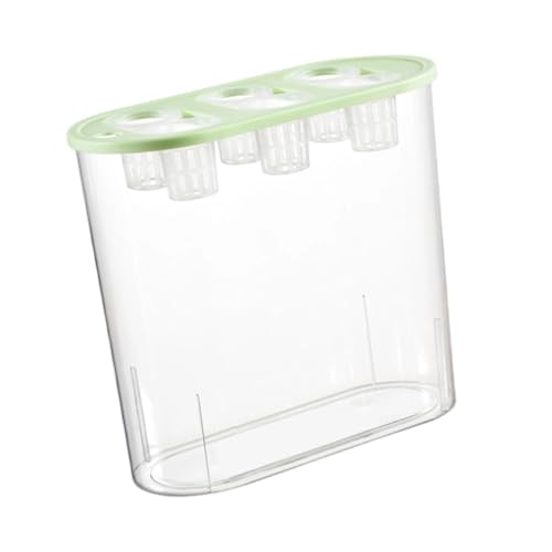 Hydrokultur-Anbaukasten für den Innenbereich, Mini-Aquarium, 6 Löcher, rechteckig, Pflanzgefäß zum Bepflanzen, 29,2 x 11,8 x 28,1 cm, Grün von PawwJoy
