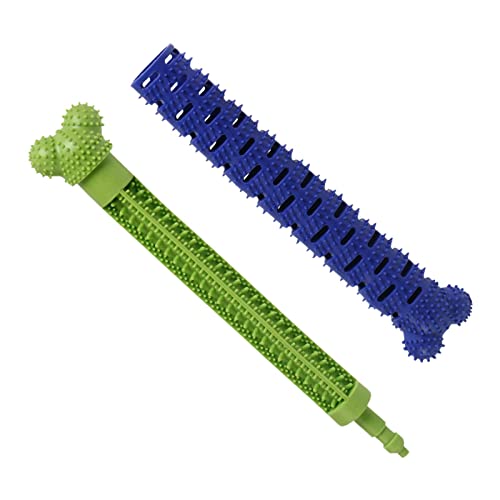 Kauspielzeug für kleine Hunde, Doppelfunktion, Zahnreinigung, Kauspielzeug mit weichen Borsten, 4,5 x 25 cm, Silikon, Welpenzahnreinigungsspielzeug für Zahnfleischmassage und interaktives Spielen von PawwJoy
