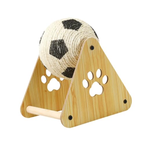 Kratzball für Katzen, Sisalball, Haustierspielzeug für Krallen, Schleifen, Spielen, Ruhedekoration, 12 cm von PawwJoy