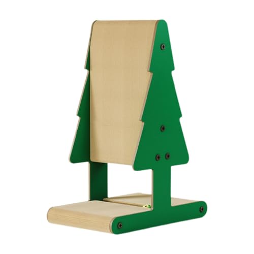 Kratzbrett aus Karton, vertikaler Kratzbaum für Kätzchen, Wand- und Couchschutz, 43 x 25 x 60 cm, Grün von PawwJoy