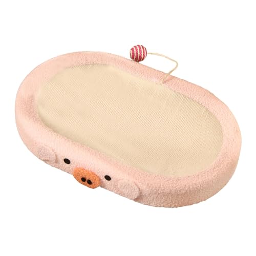 Kratzbrett für Katzen, bequem, oval, schüsselförmig, Spielcenter mit Spielball, Haustier-Trainingsspielzeug, Katzenbett, Schlafbett von PawwJoy
