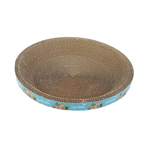Kratzmatte aus Karton, interaktives Spielzeug für kleine, mittelgroße und große Katzen, Kätzchen, ruhend, runde Giraffe, 43 cm Kratzmatte aus Karton, interaktives Spielzeug für kleine, mittelgroße und große Katzen, Kätzchen, ruhend, runde Giraffe, 43 cm von PawwJoy