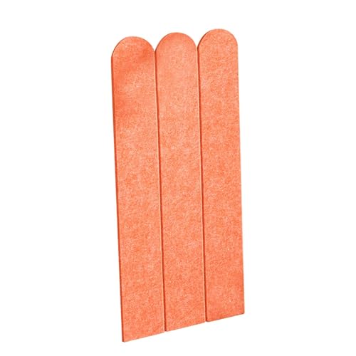 Kratzteppich für Katzen, vertikal, DIY-Filz, zuschneidbar, fusselfrei, multifunktional, kratzfest, selbstklebend, Wandkratzer für Boden, Orange von PawwJoy