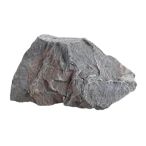 Kunststein-Dekoration, Felsenlandschaftsbau, Kunststein, leicht, realistisch, für Aquarium, Garten, Rasen, Terrasse, Veranda, Dekoration (Stil A), 32 x 25 x 17 cm, Grau von PawwJoy