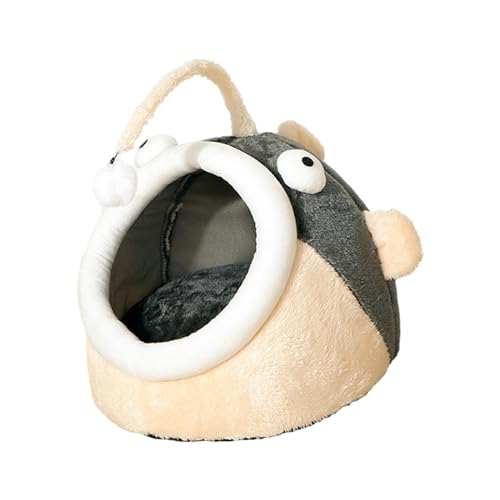 Laterne Katzenbett in Fischform, Höhle, Schlafen, weiche Möbel, Hundebett, Katzennest für Katzen, Hund, Kätzchen, S von PawwJoy